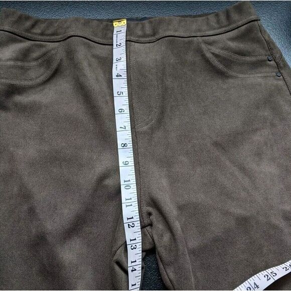 Anthropologie X Sanctuary Brown Faux Suede High Rise Pull On Pants Large - Picture 8 of 15